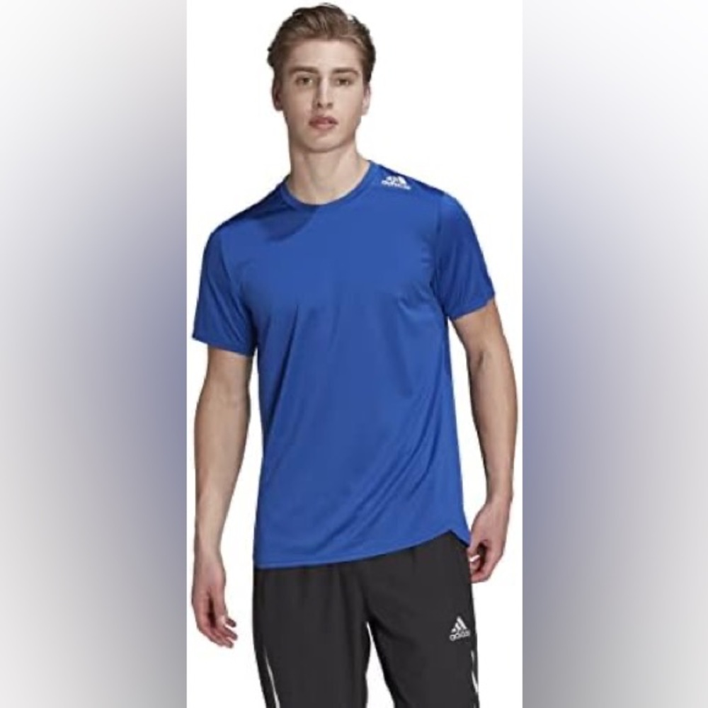 Adidas Men's Royal Blue Performance Training T-Shirt Crew Neck Large